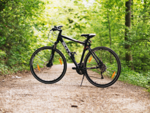 Mountain bike on a trail